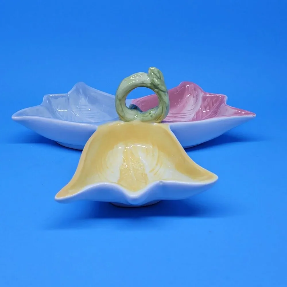 La Dolce Vita By JJG Designs Egg Hunt Collection Tulip Shaped Divided Dish Tray
